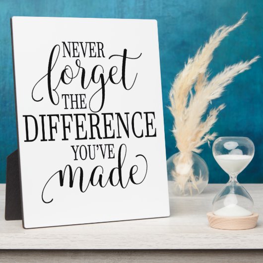 Never Forget the Difference You’ve Made フォトプラーク (側面)