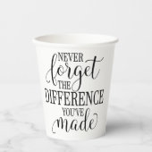 Never Forget the Difference You’ve Made 紙コップ (正面)