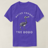 Never Forget The Dodo Bird Skeleton Dronte Flightl Tシャツ (デザイン正面)