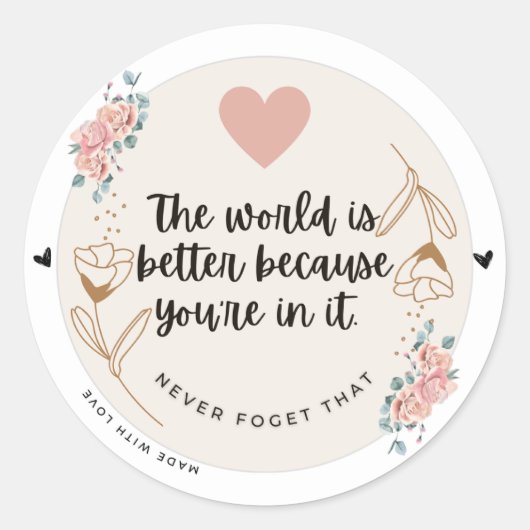 Never Forget Your Worth ラウンドシール (正面)