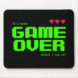 「NEVER GAME OVER」レトロ80年代のコンピュータギーク マウスパッド