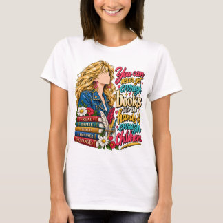 Never Get Enough Books Children Retro Reading Tシャツ