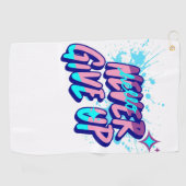 NEVER GIVE UP  ゴルフタオル (横)