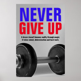 Never Give Up Bodybuilding Fitness Motivational ポスター