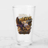 Never Give Up Eagle – Powerful タンブラーグラス (裏面)
