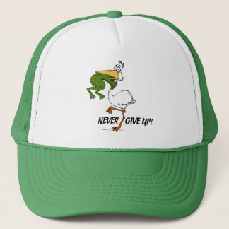 Never Give Up Frog Choking Bird キャップ