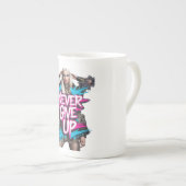 Never Give Up Graffiti Quote ボーンチャイナマグカップ (正面右)