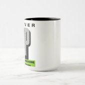 never give up keep pushing forward tea mug マグカップ (中央)