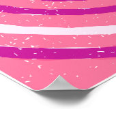 "Never Give Up" Motivational Poster - Retro Pink  ポスター (角)