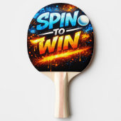 Never Give Up – Power Mindset Design 卓球ラケット (正面)