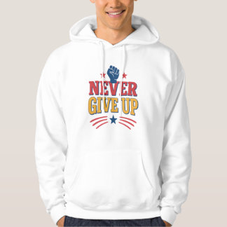 Never give up t shirt  パーカ