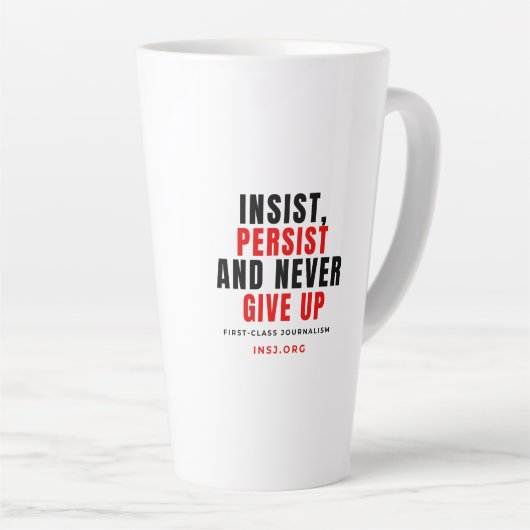 Never Give Up Two-Tone Mug カフェラテマグ (右アングル)