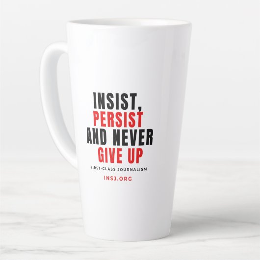 Never Give Up Two-Tone Mug カフェラテマグ (左アングル)