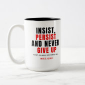 Never Give Up Two-Tone Mug ツートーンマグカップ (左)