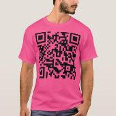 Never Gonna Give You Up Qr Code Tシャツ (正面)