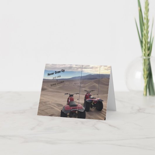 Never Grow Up Dunes誕生日カード カード (正面)