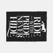 Never Hide Equestrians &馬好き フリースブランケット (正面(横))