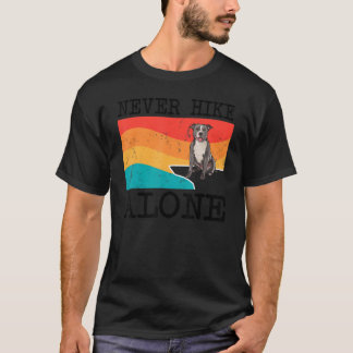 Never Hike Alone Staffordshire Bull Terrier Graphi Tシャツ