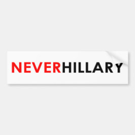 Never Hillary Bumperシール（白） バンパーステッカー