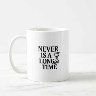 Never Is Long Time – ミニマリスト砂時計 コーヒーマグカップ