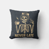 Never late  skeleton cushion クッション (正面)