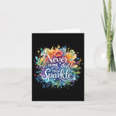 Never Let Anyone Dull Your Sparkle Motivation Posi カード (正面)
