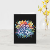 Never Let Anyone Dull Your Sparkle Motivation Posi カード (黄色い花)