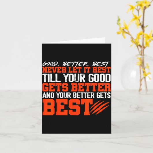 Never Let It Rest, Till Your Good Gets Motivation  カード (黄色い花)