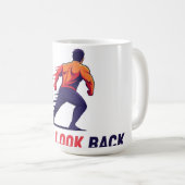Never Look Backロゴ:前進勢 コーヒーマグカップ (正面右)