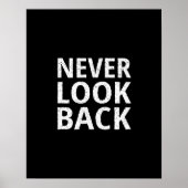 Never Look Back – のインスパイアレトロタイポグラフィ ポスター (正面)