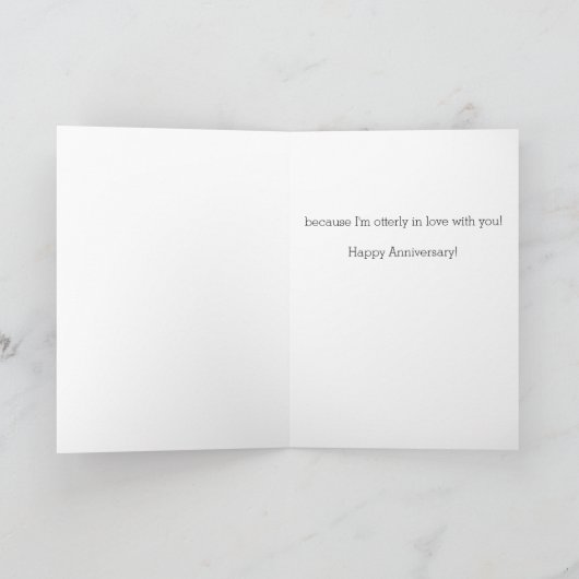 Never Love an Otter Anniversary Card カード (内部)