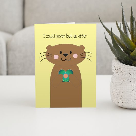 Never Love an Otter Anniversary Card カード