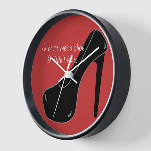 Never met a Shoe 壁時計 (傾斜)