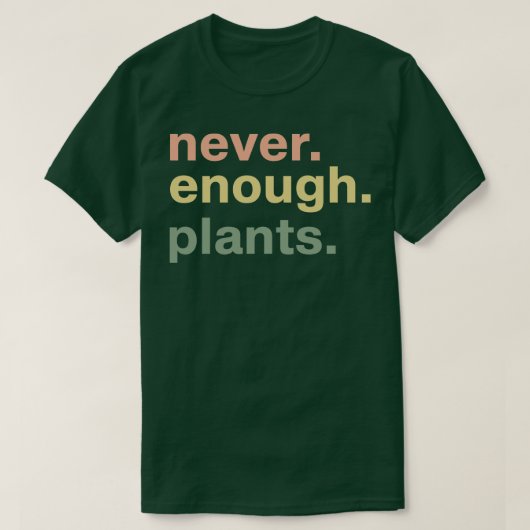 Never Night Plants Lover Gift Gardening Gif Tシャツ (デザイン正面)