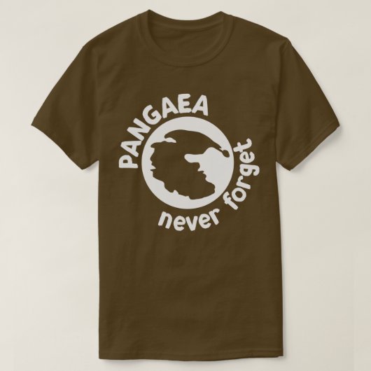Never Pangaea忘れ Shirt for Geologyおたく Tシャツ (デザイン正面)