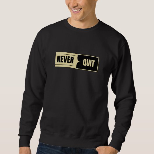 NEVER QUIT Split Contrast sweatshirt スウェットシャツ (正面)
