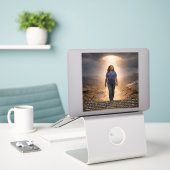 Never separated from God シール (デスク上のノートパソコン)