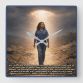 Never separated from God スクエア壁時計 (正面)