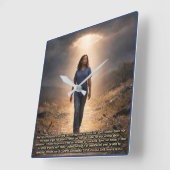 Never separated from God スクエア壁時計 (傾斜)