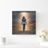 Never separated from God スクエア壁時計 (ホーム)