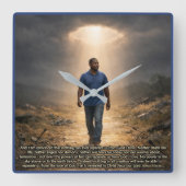 Never separated from God スクエア壁時計 (正面)