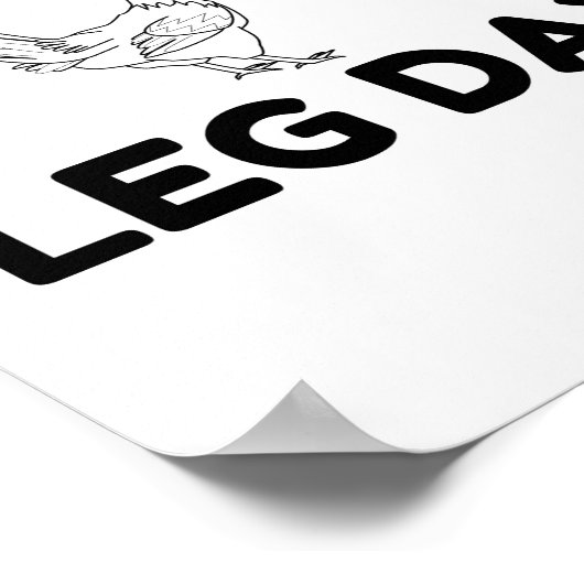 Never Skip Leg Day ポスター (角)