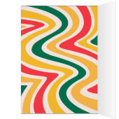 「Never Sleigh Never」レトロな波クリスマスカード (内側 (左))