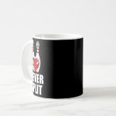 Never SplitボーリングピンバレンタインデイカップルM コーヒーマグカップ (正面左)