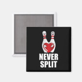 Never SplitボーリングピンバレンタインデイカップルM マグネット (正面/裏面)