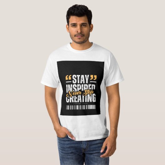 Never stop Creating design t-shirt Tシャツ (正面フル)