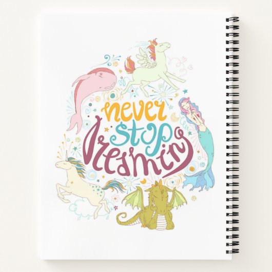 Never Stop Dreaming ノートブック (裏面)