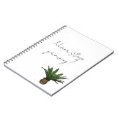 “Never Stop Growing” Notebook with Potted Plant ノートブック (左側)