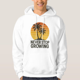 Never Stop Growing Retro Sunset Hoodie パーカ