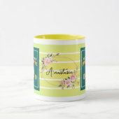 Never Stop, Just Move – Personalized Floral Motiva マグカップ (中央)